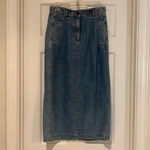 Denim skirt tea length